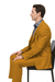 Men's Fashion Suit in Gold – Peak Lapel, Vested, Two Button Jacket