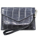 Zelli Gracen Genuine Nile Crocodile Envelope in Gray | A Zelli Italia Collaboration