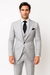 Grey One Button 3 Piece Suit by Rossiman