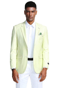 '--> Tazio Men's Summer Blazer | Slim Fit Linen Style | Mint Green - USA Men's Outlet