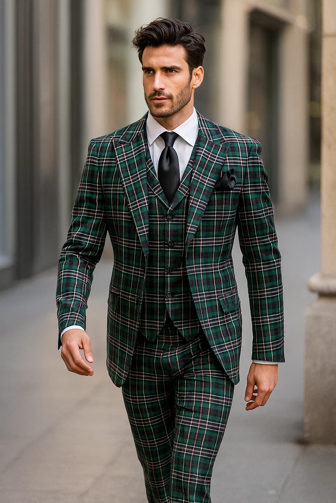 Classic Fit in Green Color by Rossiman