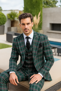Classic Fit in Green Color by Rossiman