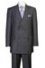 "Grey Pinstripe Double-Breasted Suit: A Classic Look from Fortino Landi" - USA Men's Outlet