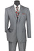 "Grey Vinci Mens Suit: Modern Fit 2 Button Class" - USA Men's Outlet