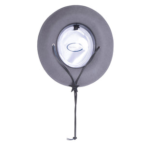 Grey Fedora Earp Wide Brim Hat