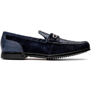 Marco Di Milano Hugo Navy Suede Luxury Loafer