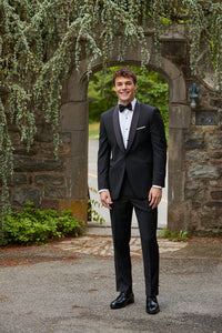"Evening Shawl" Black 1-Button Shawl Tuxedo (2-Piece Set)