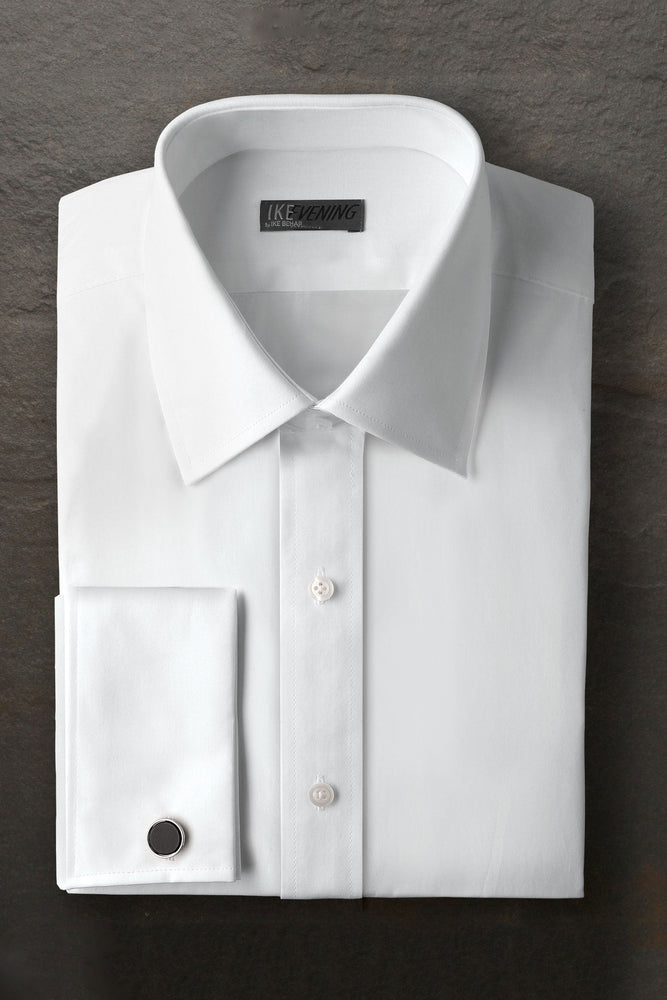"Marshall" White Laydown Tuxedo Shirt