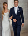 Mens Designer Slim Fit Notch Tuxedo in Navy - Men's Tuxedo USA