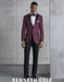 Mens Slim Fit One Button Peak Tuxedo Burgundy - Men's Tuxedo USA