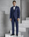 Mens Vested Slim Fit Two Button Trim Notch Tuxedo Navy - Men's Tuxedo USA
