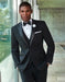 Mens Designer Slim Fit Peak Tuxedo in Black - Men's Tuxedo USA