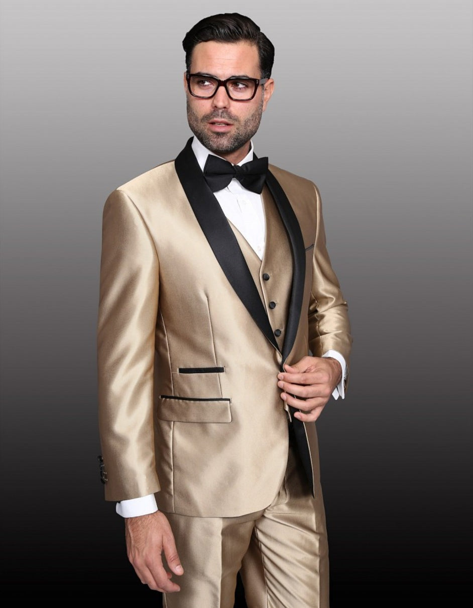 White and Gold Prom Suits - Gold Tuxedo Jacket main image 0
