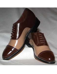 Groom Wedding Shoes - Tuxedo Shoes in Dark Brown Taupe