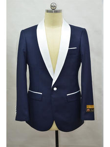 Men's Blazer NavyBlue ~ White Tuxedo Dinner Jacket and Blazer Two Toned
