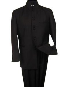 Men's Collarless Blazer Nehru Jacket Marriage Groom Wedding Black