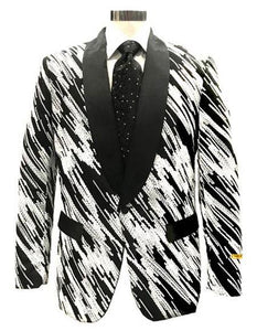 Men's Black ~ White Cheap Priced Designer Fashion Dress Casual Blazer On Sale Blazer
