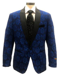Men's Blue ~ Black Cheap Priced Designer Fashion Dress Casual Blazer On Sale Shawl Lapel Blazer