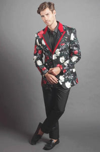 Men's Cheap Priced Designer Fashion Dress Casual Blazer On Sale Fallen Roses Blazer clothing - wholes