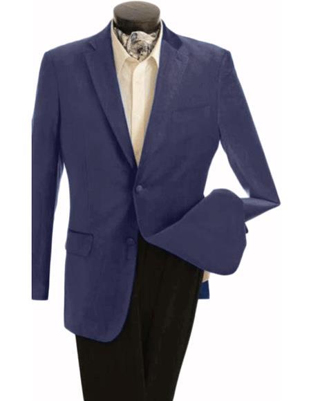 Navy Blue Velvet Cheap Priced Unique Dress velour Men's blazer Jacket For Men Sale for Men main image 0