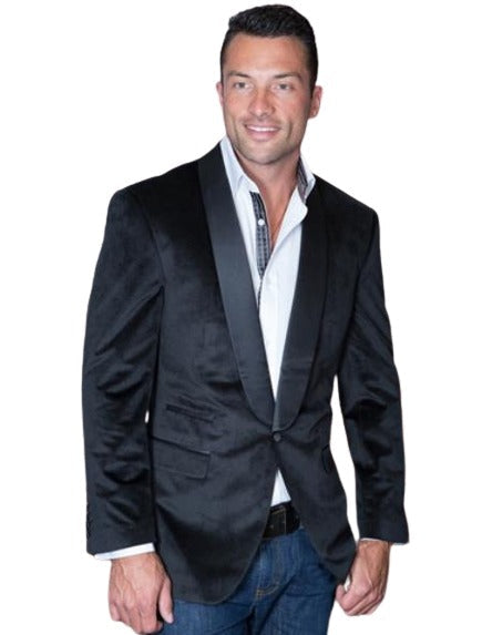 Sport Coat Jacket Men's Black Shawl Collar velour Blazer Jacket Men's blazer
