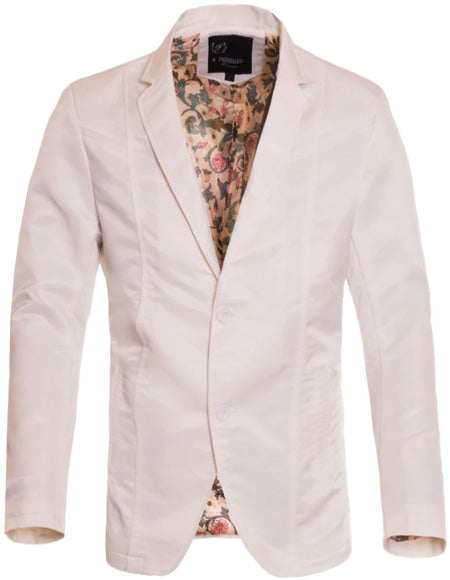 Men's Slim Fit Blazer Sport Coat White Sacos Vaqueros Para Hombre