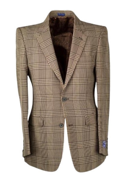 Brown Plaid Blazer - Mens Brown Windowpane Sportcoat main image 0
