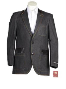 Men's 2 Button Denim blazer