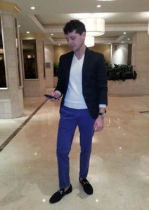 Black Blazer Blue Pants