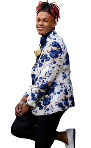 Paisley Floral Sport Coat - Prom 2025 Blazer + Matching Bowtie - Tuxedo Jacket