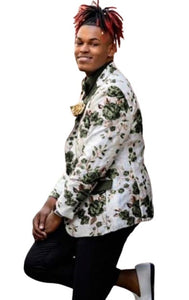 Paisley Floral Sport Coat - Prom 2025 Blazer + Matching Bowtie - Tuxedo Jacket