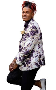 Paisley Floral Sport Coat - Prom 2025 Blazer + Matching Bowtie - Tuxedo Jacket