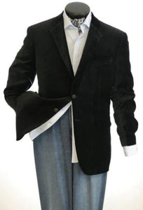 Black Mens Big and Tall Velvet Blazer - Velvet Sport Coat