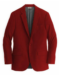 Mens Blazer 2 Buttons One Chest Pocket Dark Red Blazer
