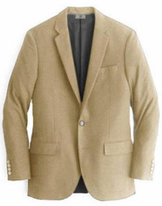 Beige Mens Winter Blazer - Cashmere and Winter Fabric Dress Jacket $99UP