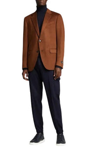 Mens Vicuna Sport Coat - Vicuna Camel Color Blazer And Cashmere Fabric