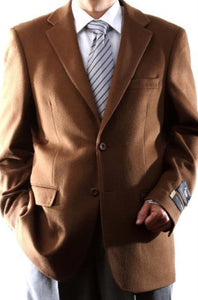 Mens Vicuna Sport Coat - Vicuna Camel Color Blazer And Cashmere Fabric