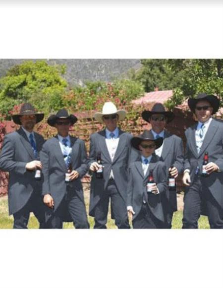 Mens Traje Vaquero Charcoal Grey