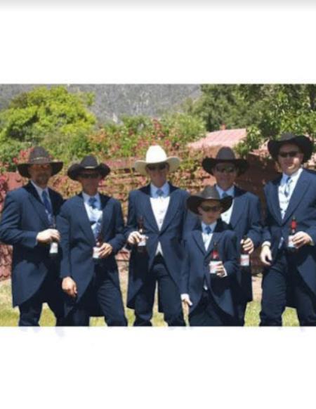 Mens Traje Vaquero Navy Blue