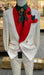 White and Red Tuxedo - Prom Suit - Groom Suit