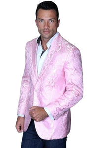 Pink Paisley Blazer - Mens Prom 2025 Tuxedo Jacket - Big and Tall Sport Coat