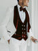Wedding Tuxedo - Groom Suit - White and Burgundy Prom Suit