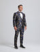 Paisley Suits - Wedding Tuxedo - Groom Gold ~ Navy Blue Suit + Matching Bowtie - Men's Tuxedo USA