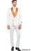 White and Rust Tuxedo Suit - Prom Suit - Prom Wedding Suit
