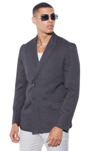 Ultra Slim Fit - Double Breasted Blazer - Sport Coat (No Pants)