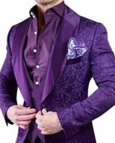 Mens Paisley Blazer - Floral Sport Coat - Purple Sport Jacket  USA Men ...