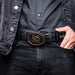 Marco Di Milano Iowa Black Leather Belted Loafer