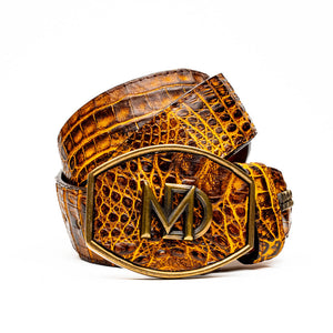 Marco Di Milano Iowa Belt - Mustard Brown Leather Loafers