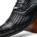 Marco Di Milano John Woven Caiman Crocodile Oxfords Black