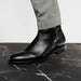 Zelli Jodphur Black Italian Calfskin Double Buckle Strap Boot
